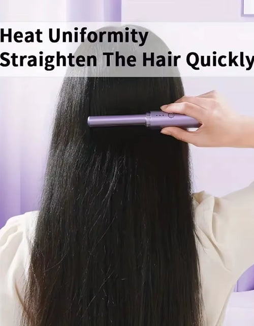 Load image into Gallery viewer, GlamWave Pro – Portable Wireless Heated Hair Straightener & Curler Brush