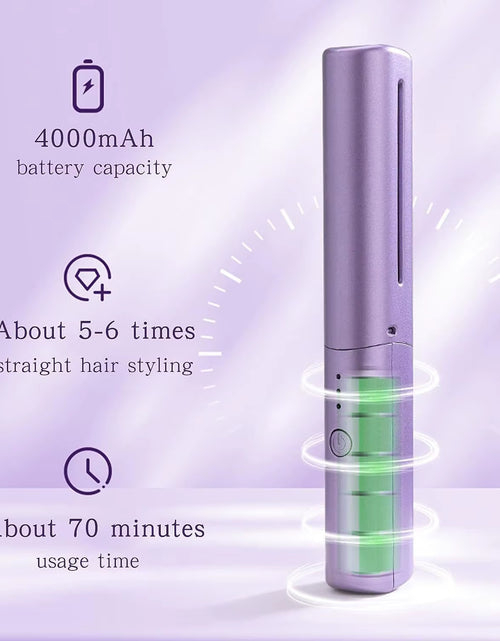 Load image into Gallery viewer, GlamWave Pro – Portable Wireless Heated Hair Straightener & Curler Brush