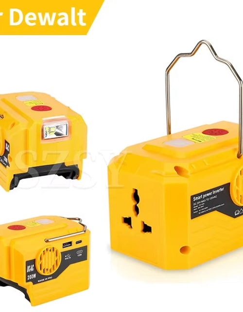 Load image into Gallery viewer, For Dewalt Battery Power Supply Inverter DC 18-20V AC 120V/220V Dual USB Outdoor Camping Battery Adapter Power Tool Accessories