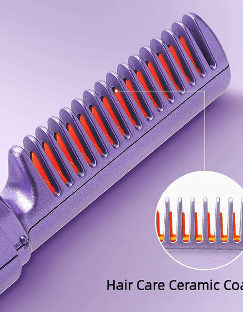 Load image into Gallery viewer, GlamWave Pro – Portable Wireless Heated Hair Straightener & Curler Brush
