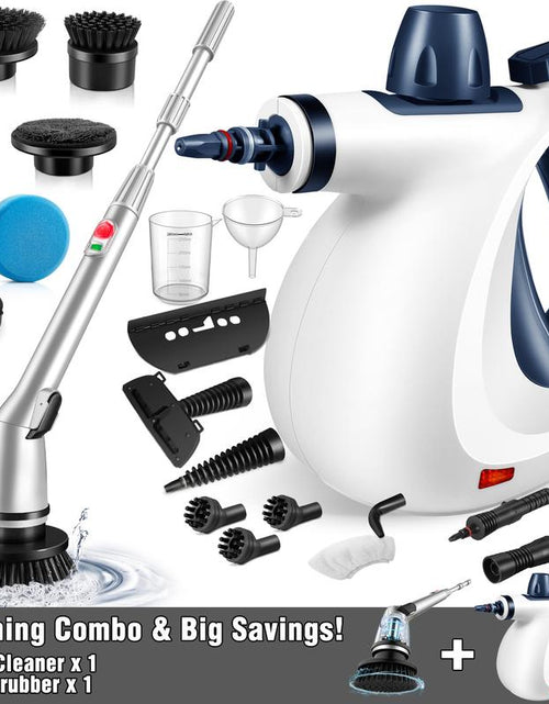 Load image into Gallery viewer, Pressurized Handheld Steam Cleaner & Rechargeable Spin Scrubber