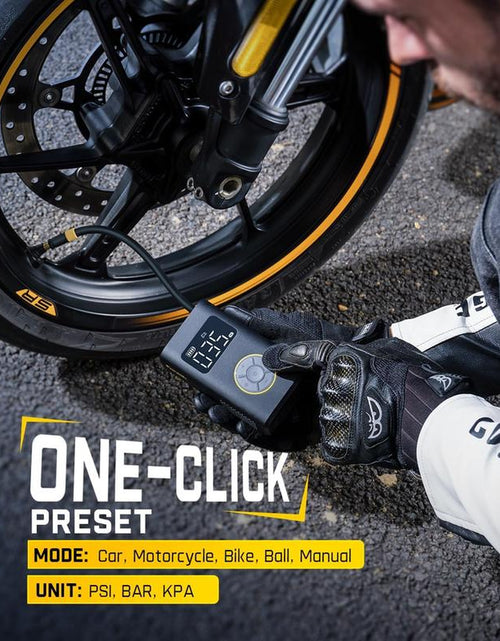 Load image into Gallery viewer, Portable Tire Inflator: Smart ON/OFF Hose Design