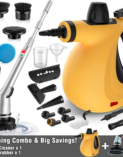 Load image into Gallery viewer, Pressurized Handheld Steam Cleaner & Rechargeable Spin Scrubber