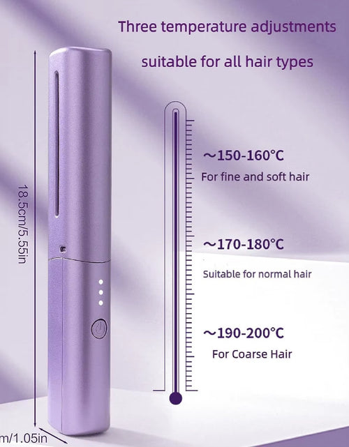 Load image into Gallery viewer, GlamWave Pro – Portable Wireless Heated Hair Straightener & Curler Brush
