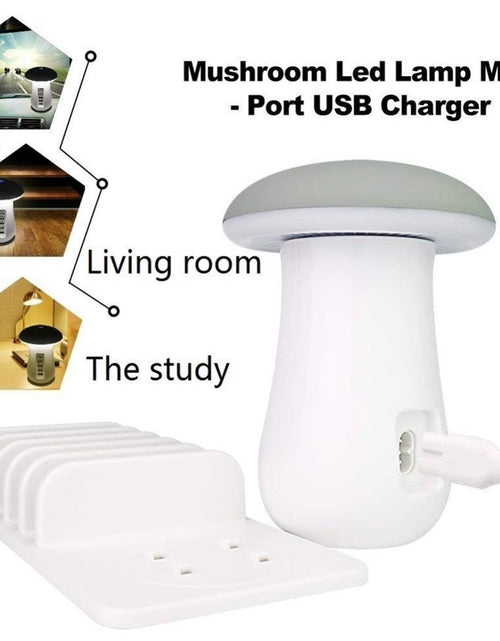 Load image into Gallery viewer, Mushroom Lamp USB Charger 🍄 Fast QC 3.0 &amp; LED Light
