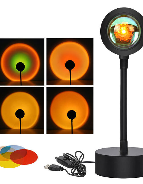 Load image into Gallery viewer, Sunset Projection Lamp 🌅 USB Night Light &amp; Wall Decor
