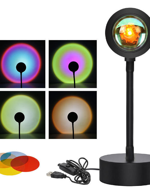 Load image into Gallery viewer, Sunset Projection Lamp 🌅 USB Night Light &amp; Wall Decor

