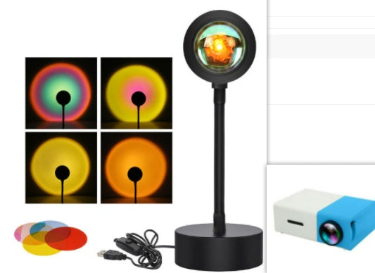 Sunset Projection Lamp 🌅 USB Night Light & Wall Decor
