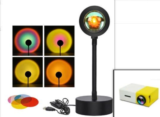 Sunset Projection Lamp 🌅 USB Night Light & Wall Decor