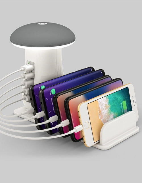 Load image into Gallery viewer, Mushroom Lamp USB Charger 🍄 Fast QC 3.0 &amp; LED Light
