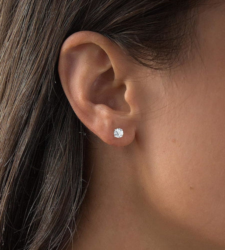 Diamond Stud Earrings 💎 1.50 CTW White/Yellow Gold