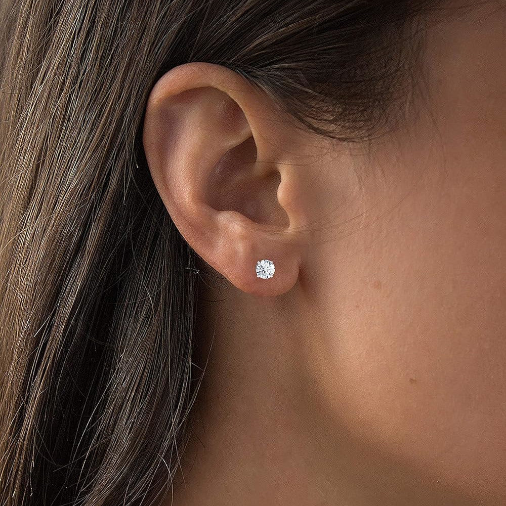Diamond Stud Earrings 💎 1.50 CTW White/Yellow Gold