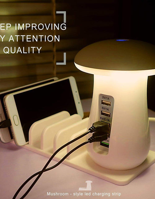 Load image into Gallery viewer, Mushroom Lamp USB Charger 🍄 Fast QC 3.0 &amp; LED Light
