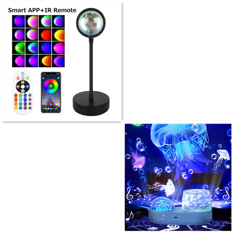 Sunset Projection Lamp 🌅 USB Night Light & Wall Decor