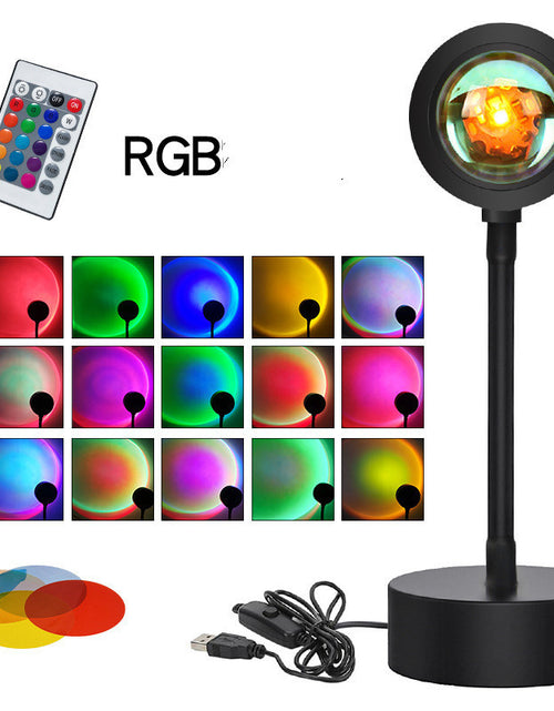 Load image into Gallery viewer, Sunset Projection Lamp 🌅 USB Night Light &amp; Wall Decor
