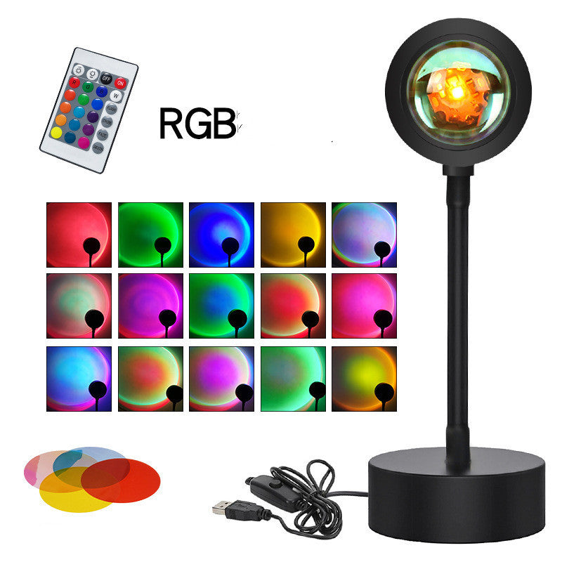 Sunset Projection Lamp 🌅 USB Night Light & Wall Decor