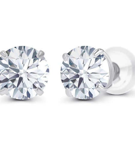 Diamond Stud Earrings 💎 1.50 CTW White/Yellow Gold