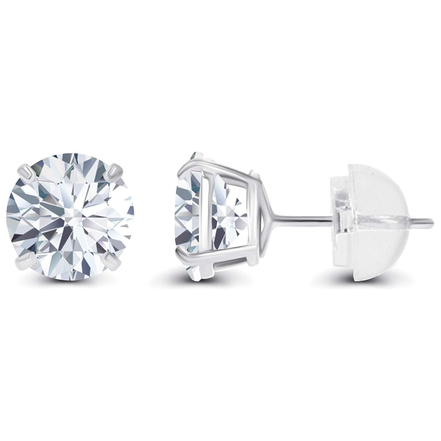 Diamond Stud Earrings 💎 1.50 CTW White/Yellow Gold