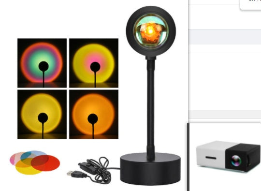Sunset Projection Lamp 🌅 USB Night Light & Wall Decor
