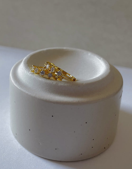Load image into Gallery viewer, Kelly Huggies 💎 White Zirconia | Everyday Sparkle Earrings
