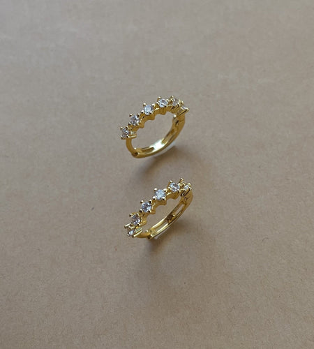 Kelly Huggies 💎 White Zirconia | Everyday Sparkle Earrings