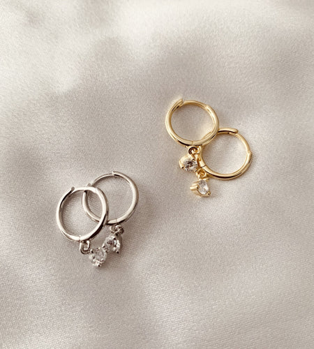 Lili Teardrop Earrings 💧 Gold & Cubic Zirconia | Everyday Elegance