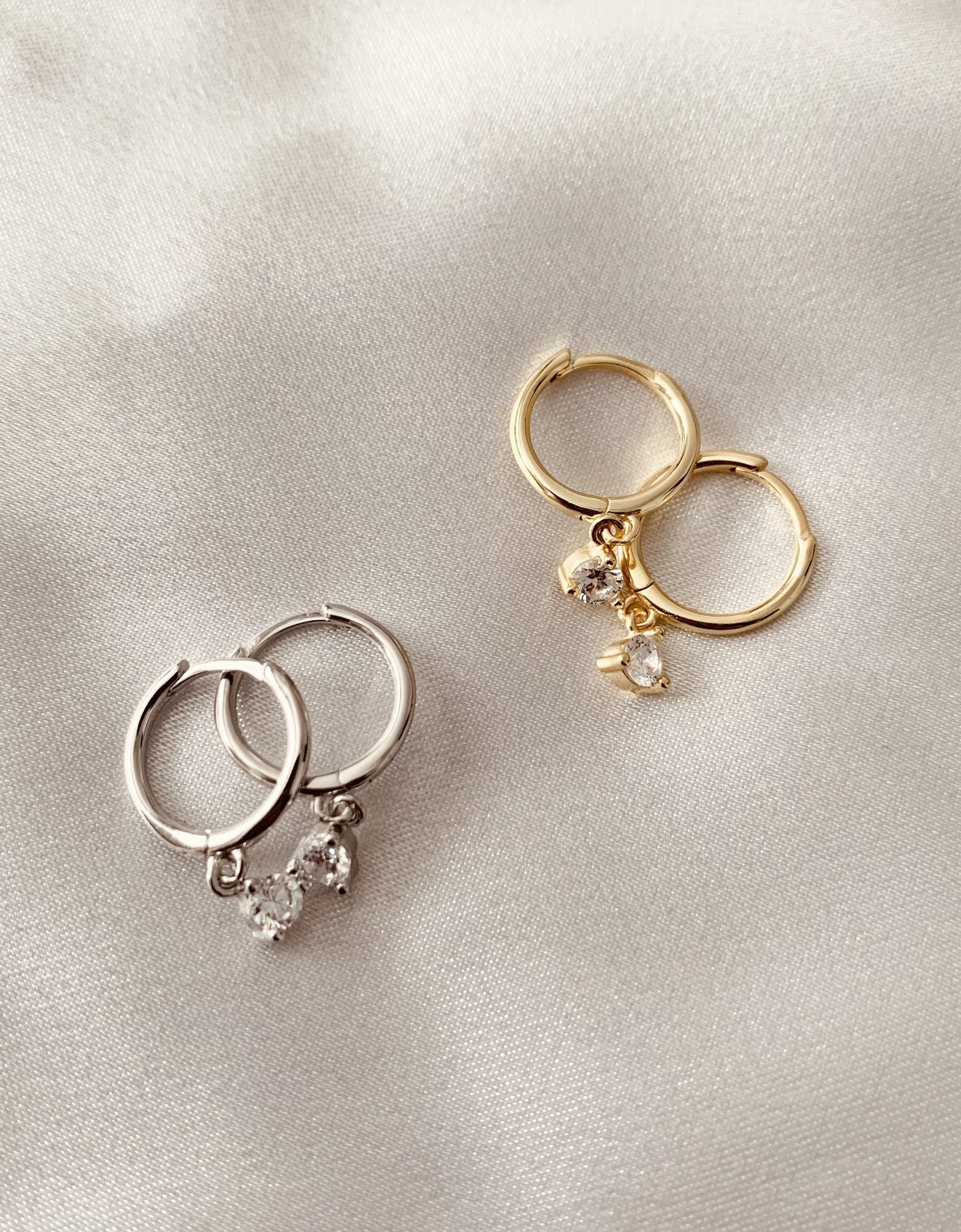 Lili Teardrop Earrings 💧 Gold & Cubic Zirconia | Everyday Elegance