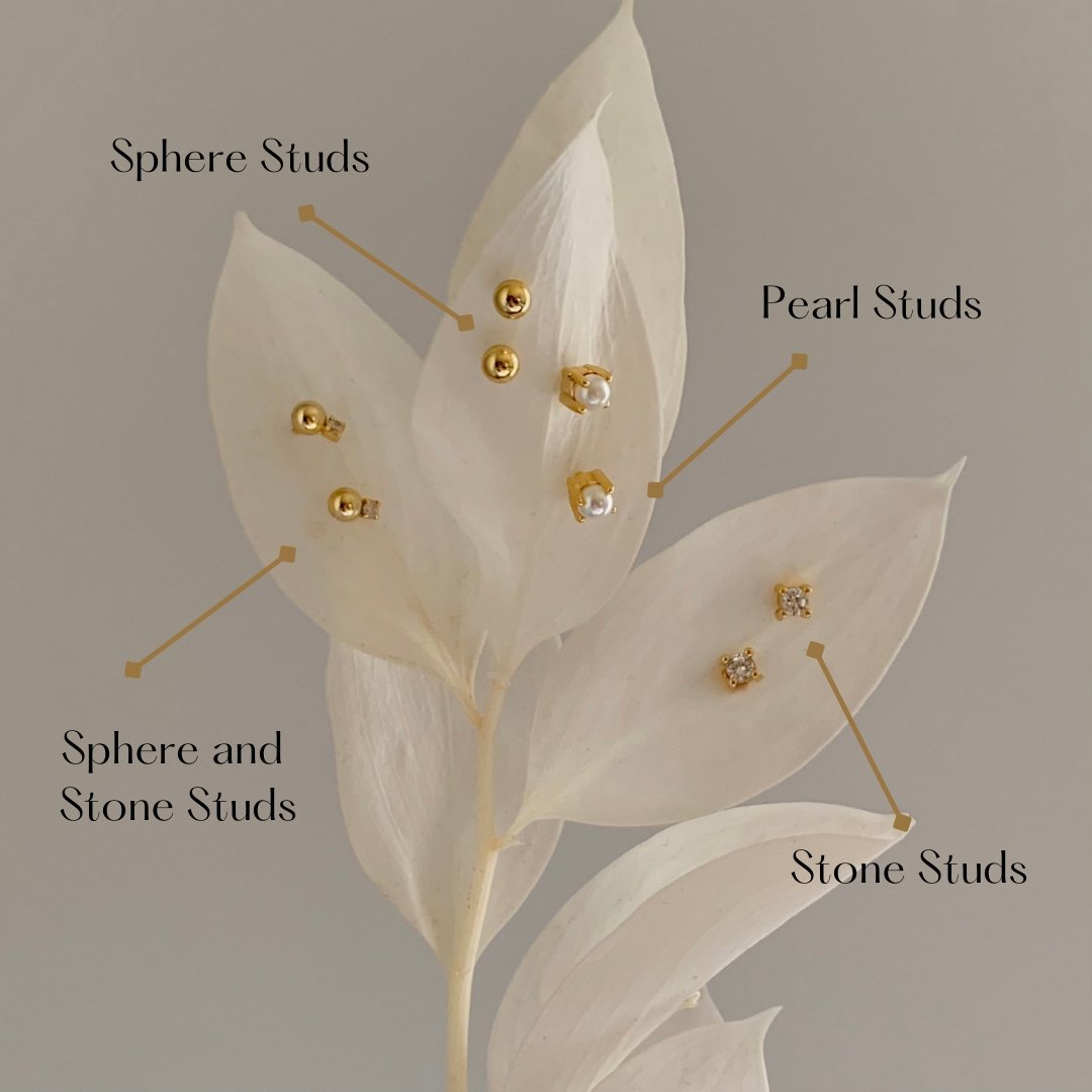 Pearl Stud Earrings ✨ Dainty 18K Gold-Plated Everyday Jewelry
