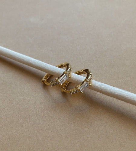 Sia Stone Huggies- White Zirconia