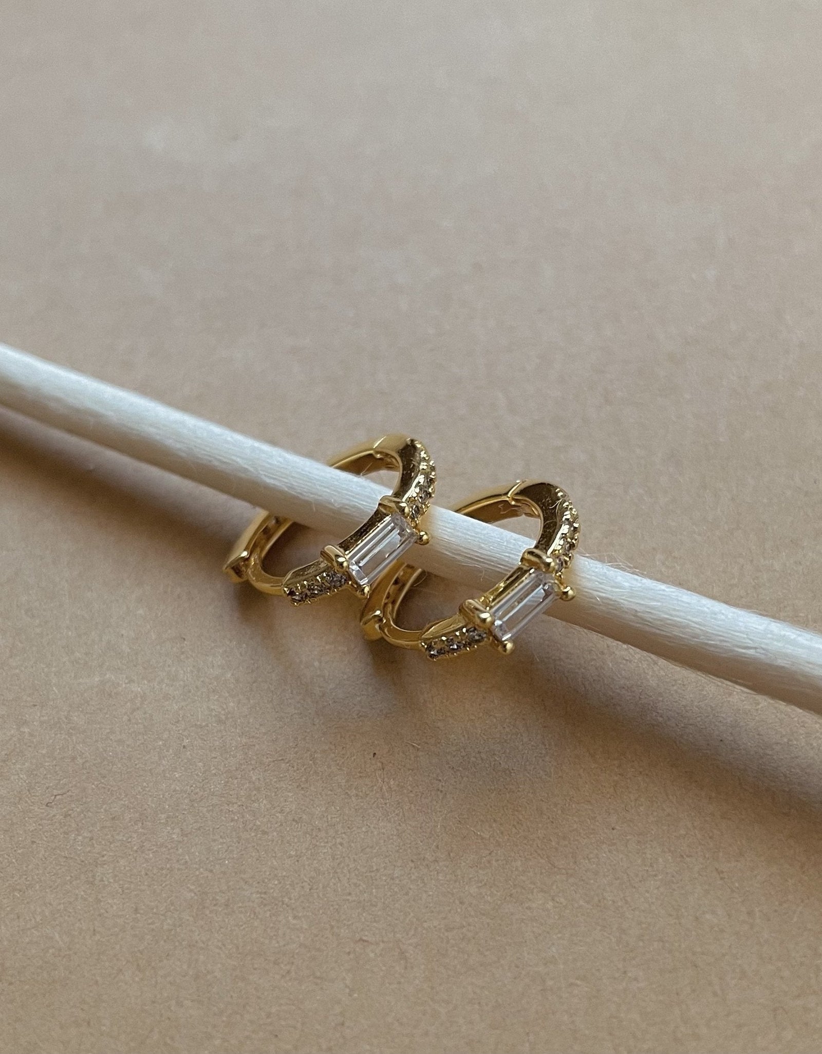 Sia Stone Huggies- White Zirconia