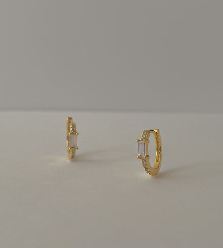 Sia Stone Huggies- White Zirconia