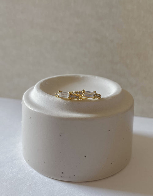 Load image into Gallery viewer, Sia Stone Huggies- White Zirconia
