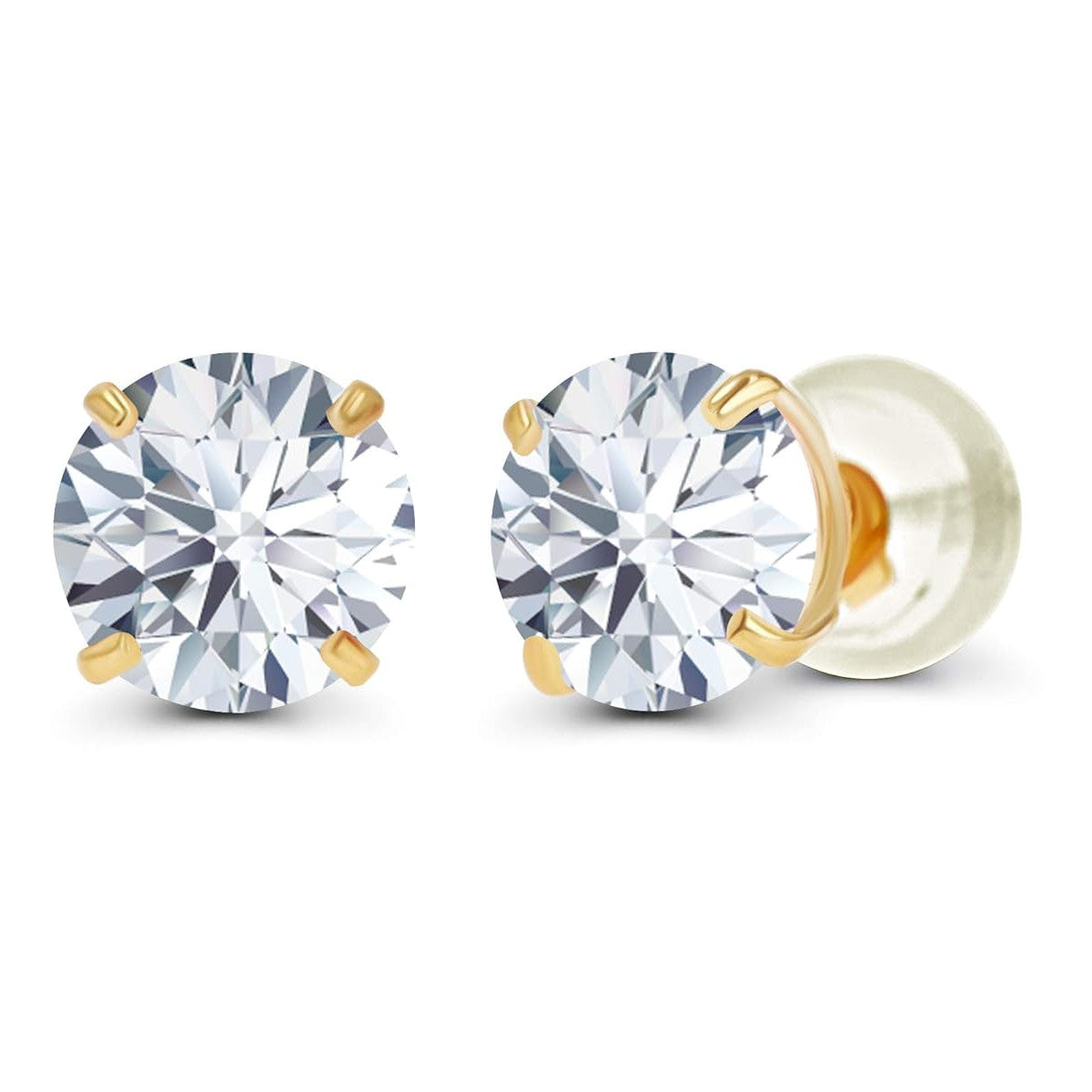 Diamond Stud Earrings 💎 1.50 CTW White/Yellow Gold